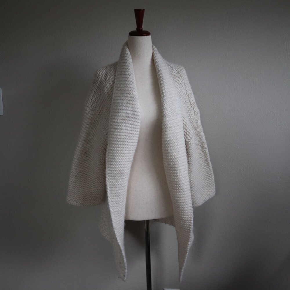 French Connection Chunky Oversized Cream Cardigan Size Small
